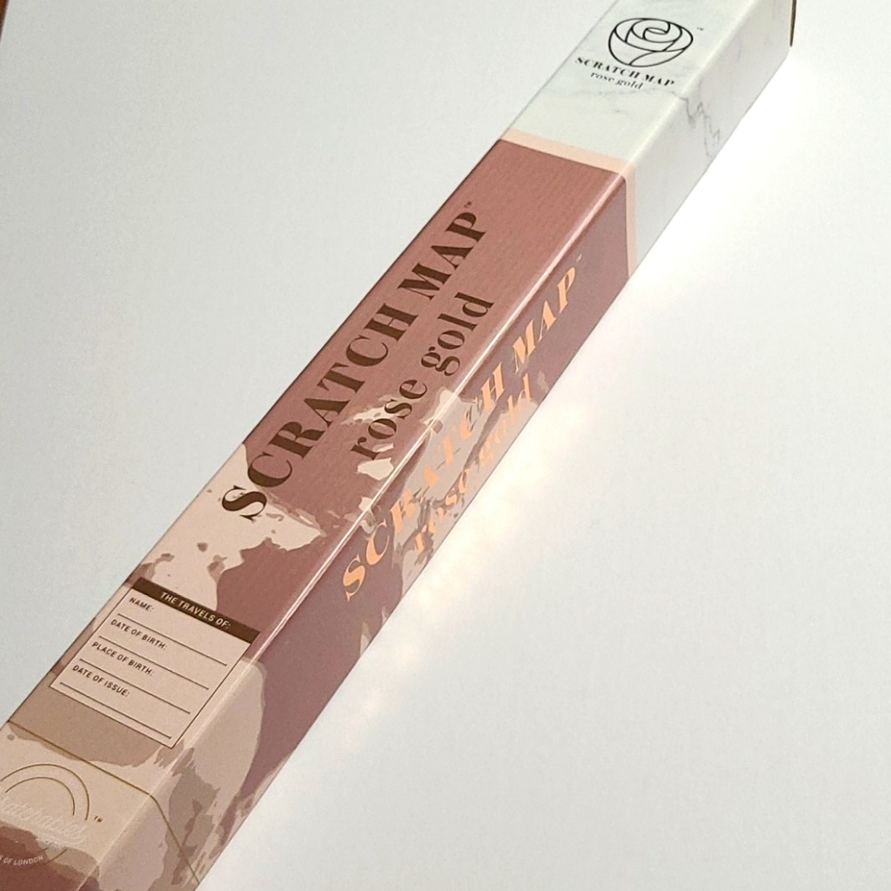Brand New Rose Gold Scratch Map